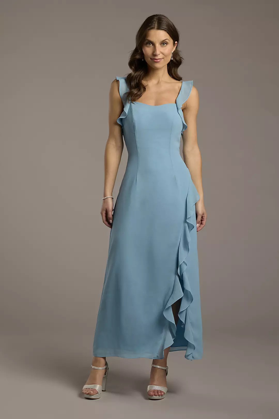 Chiffon Ruffle Sheath Dress - Image 4