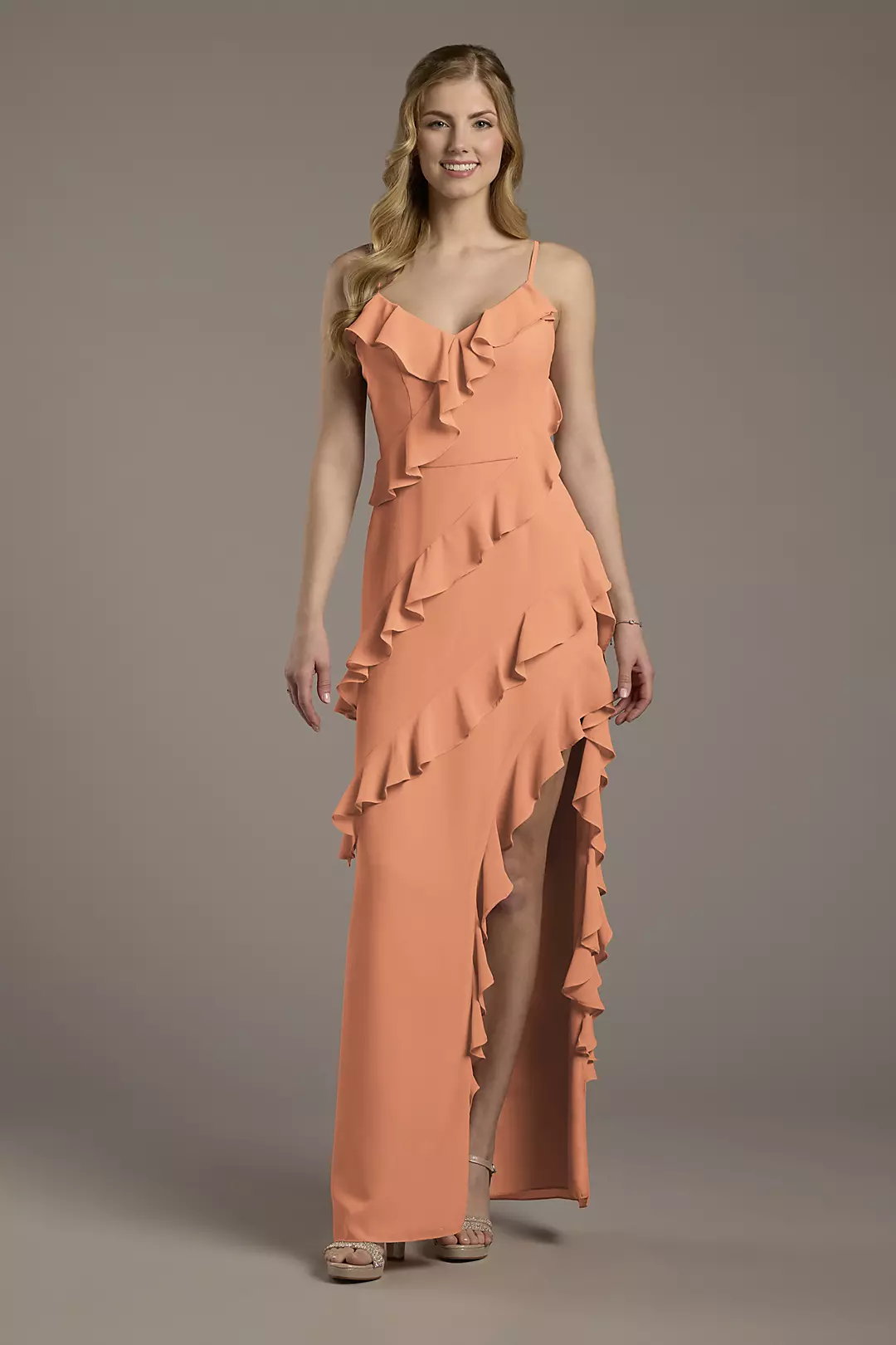 Chiffon Ruffle Sheath Dress - Image 14