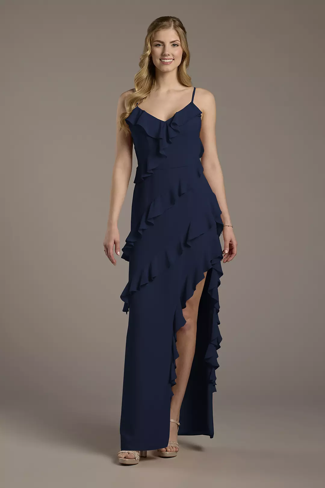 Chiffon Ruffle Sheath Dress - Image 34