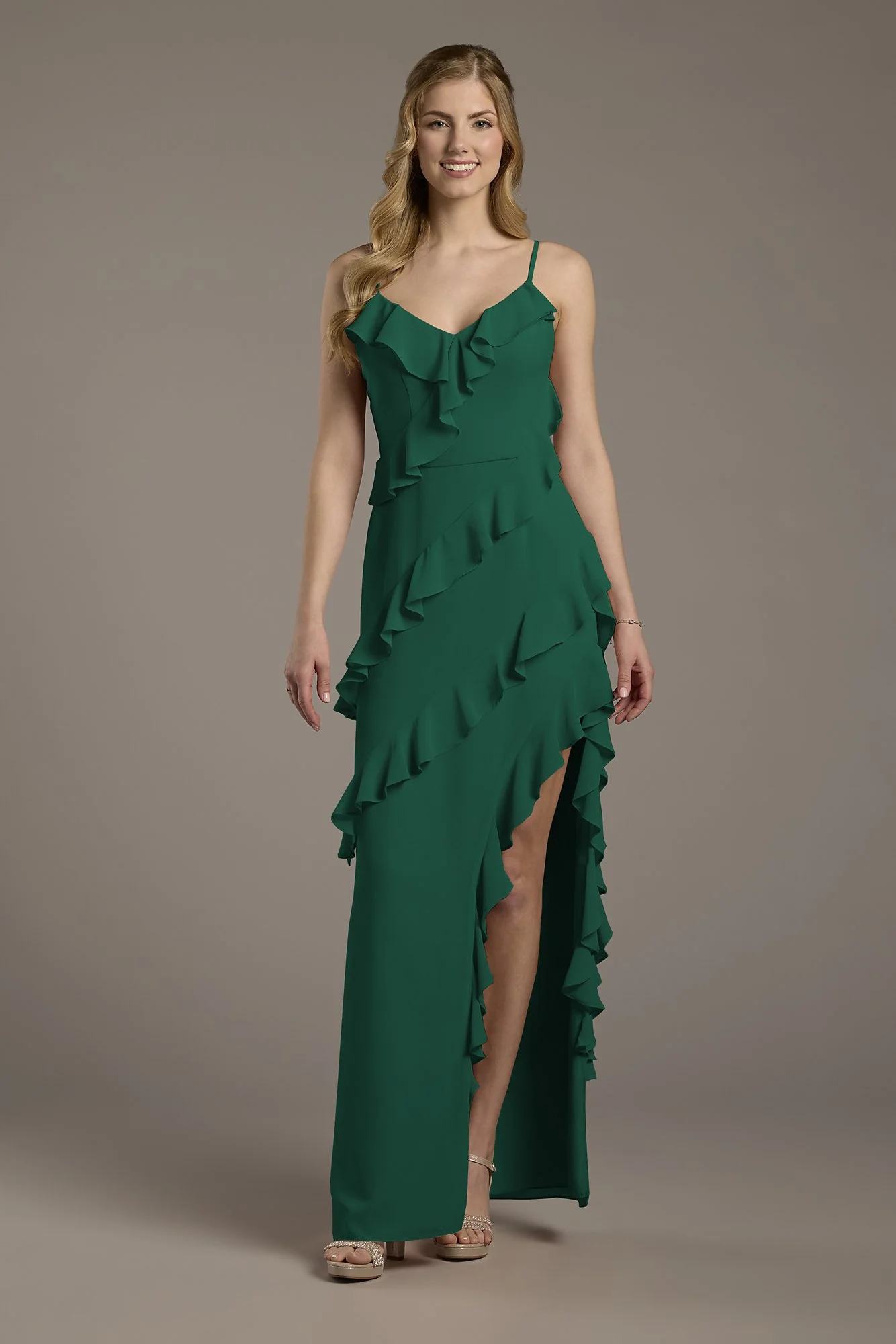 Chiffon Ruffle Sheath Dress - Image 64
