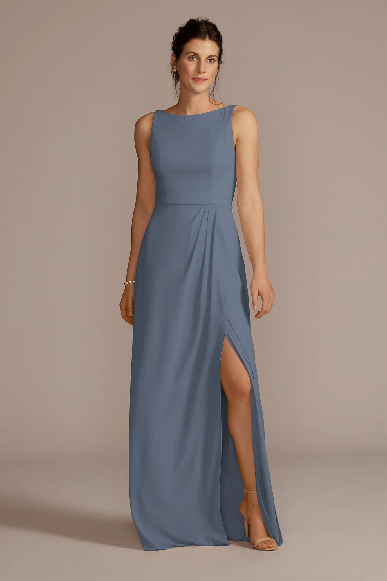 Chiffon Sleeveless Tie-Back Dress - Image 3