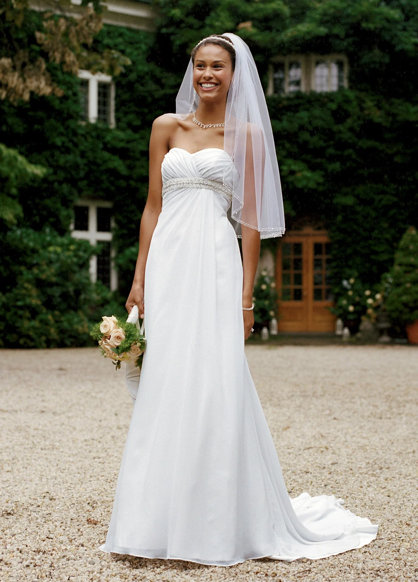 Chiffon Soft Gown with Side Drape - Image 2