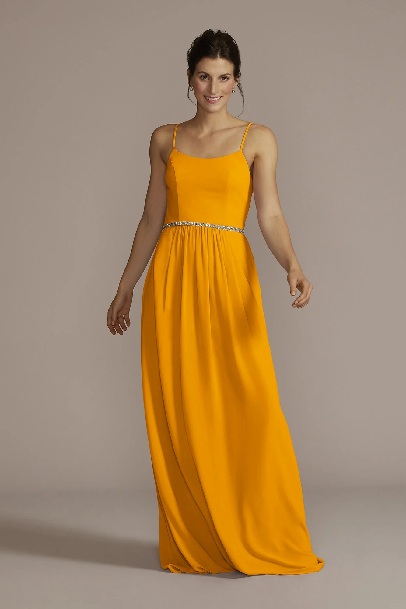 Chiffon Spaghetti Strap A-Line Dress - Image 41