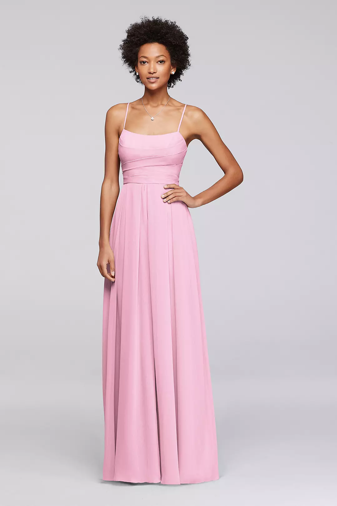 Chiffon Spaghetti Strap Bridesmaid Dress - Image 4