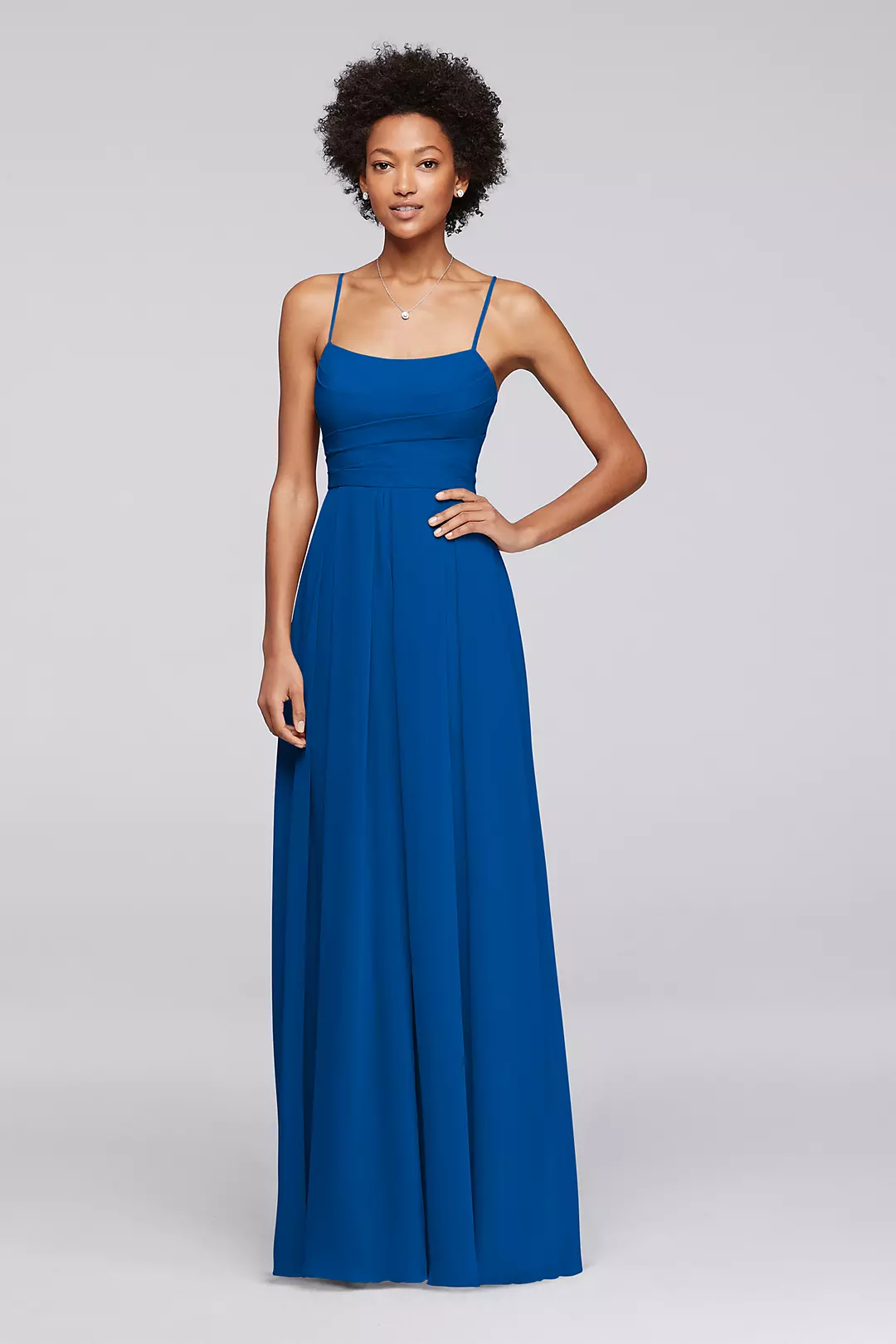 Chiffon Spaghetti Strap Bridesmaid Dress - Image 7