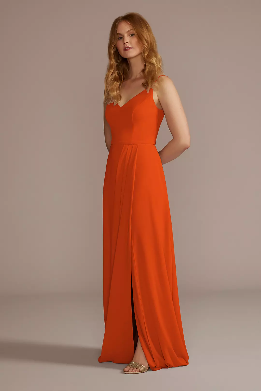 Chiffon Spaghetti Strap Dress - Image 73