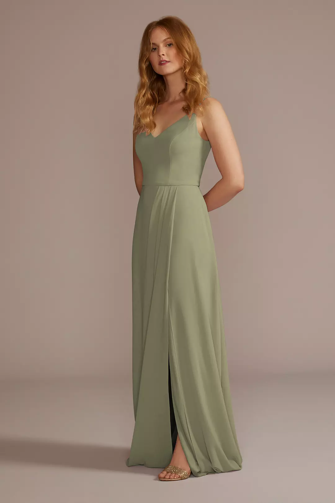 Chiffon Spaghetti Strap Dress - Image 80