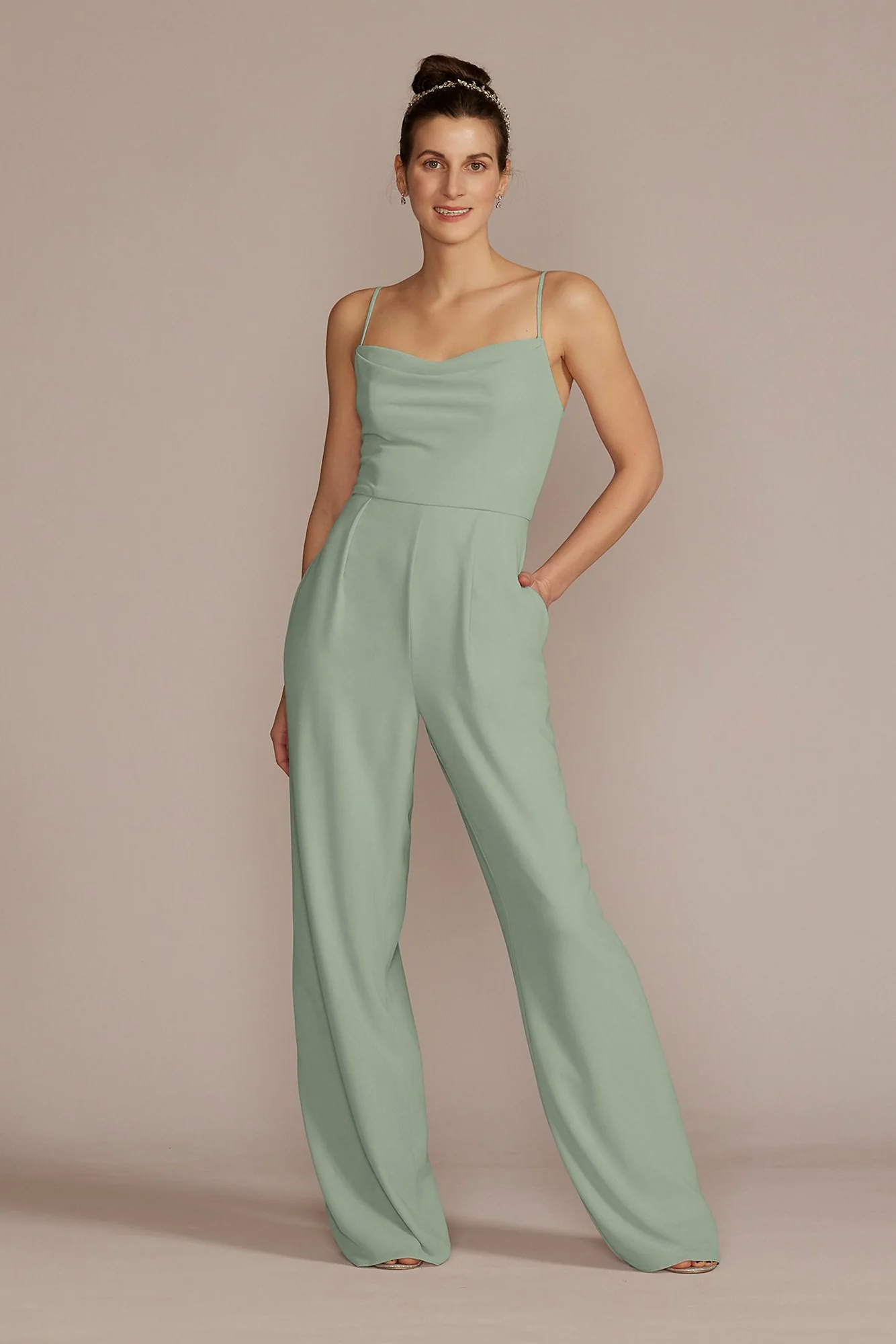 Chiffon Spaghetti Strap Jumpsuit - Image 17