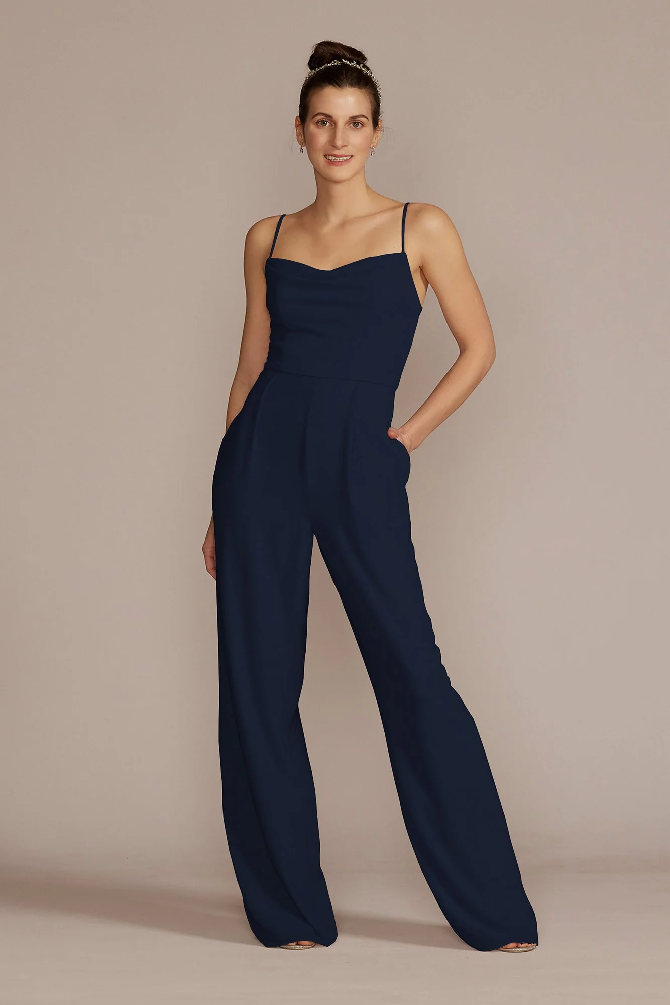 Chiffon Spaghetti Strap Jumpsuit - Image 25