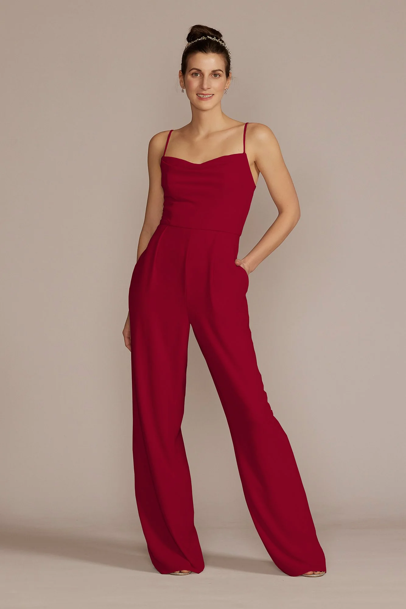 Chiffon Spaghetti Strap Jumpsuit - Image 33