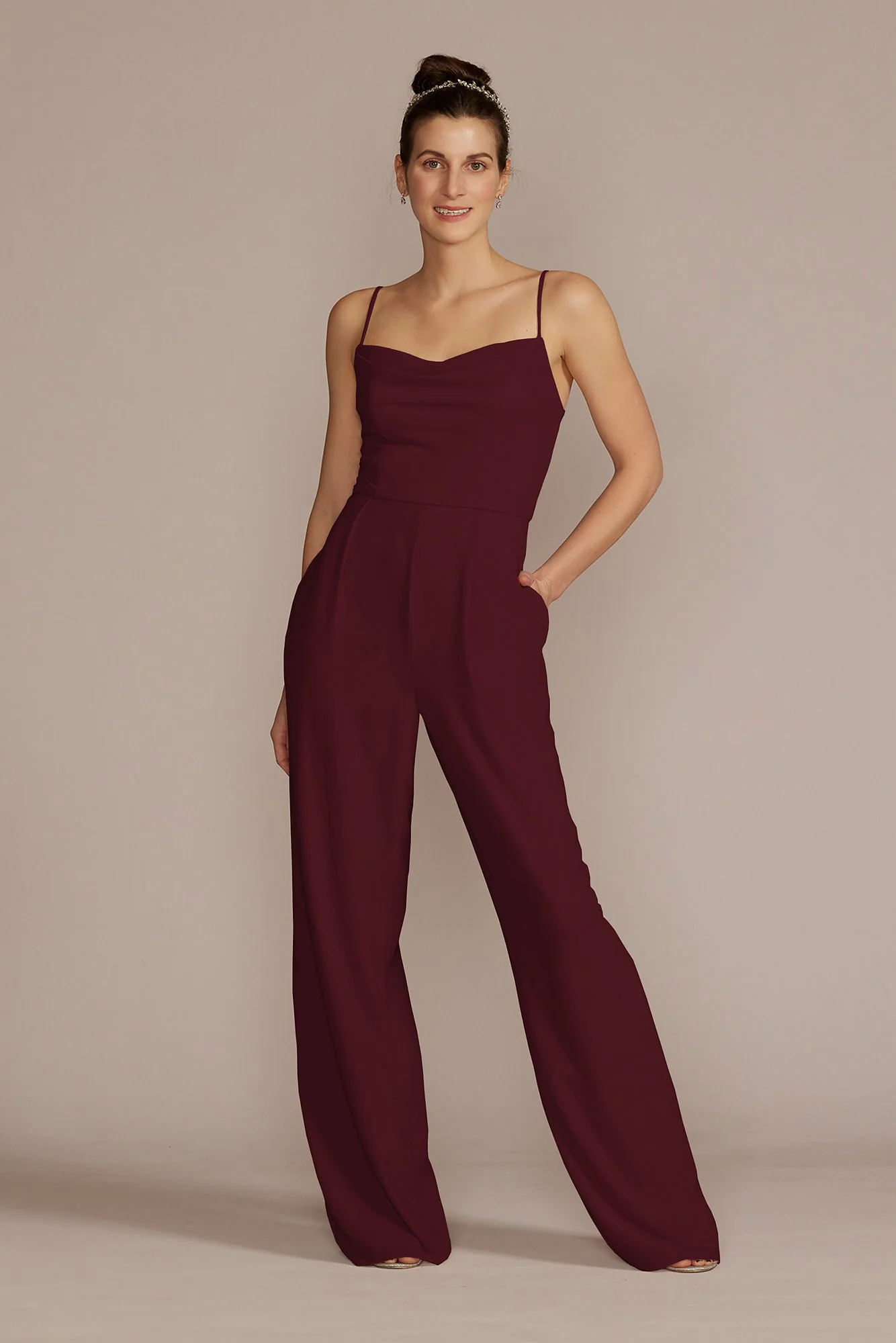 Chiffon Spaghetti Strap Jumpsuit - Image 34