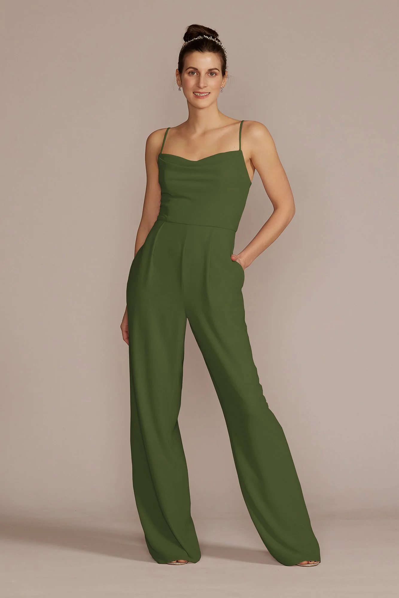 Chiffon Spaghetti Strap Jumpsuit - Image 4