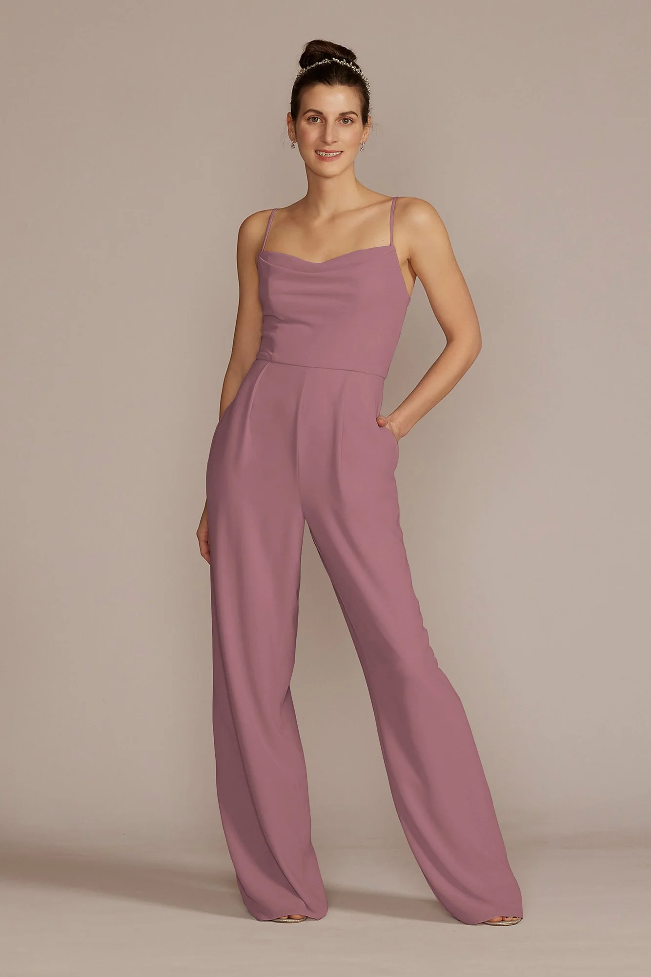 Chiffon Spaghetti Strap Jumpsuit - Image 41