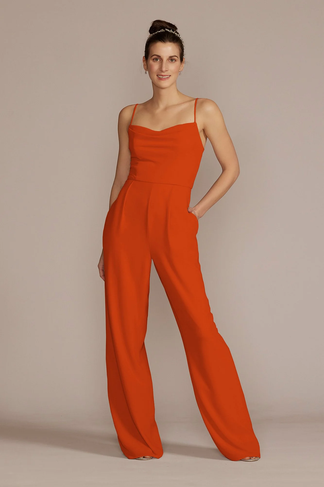Chiffon Spaghetti Strap Jumpsuit - Image 6