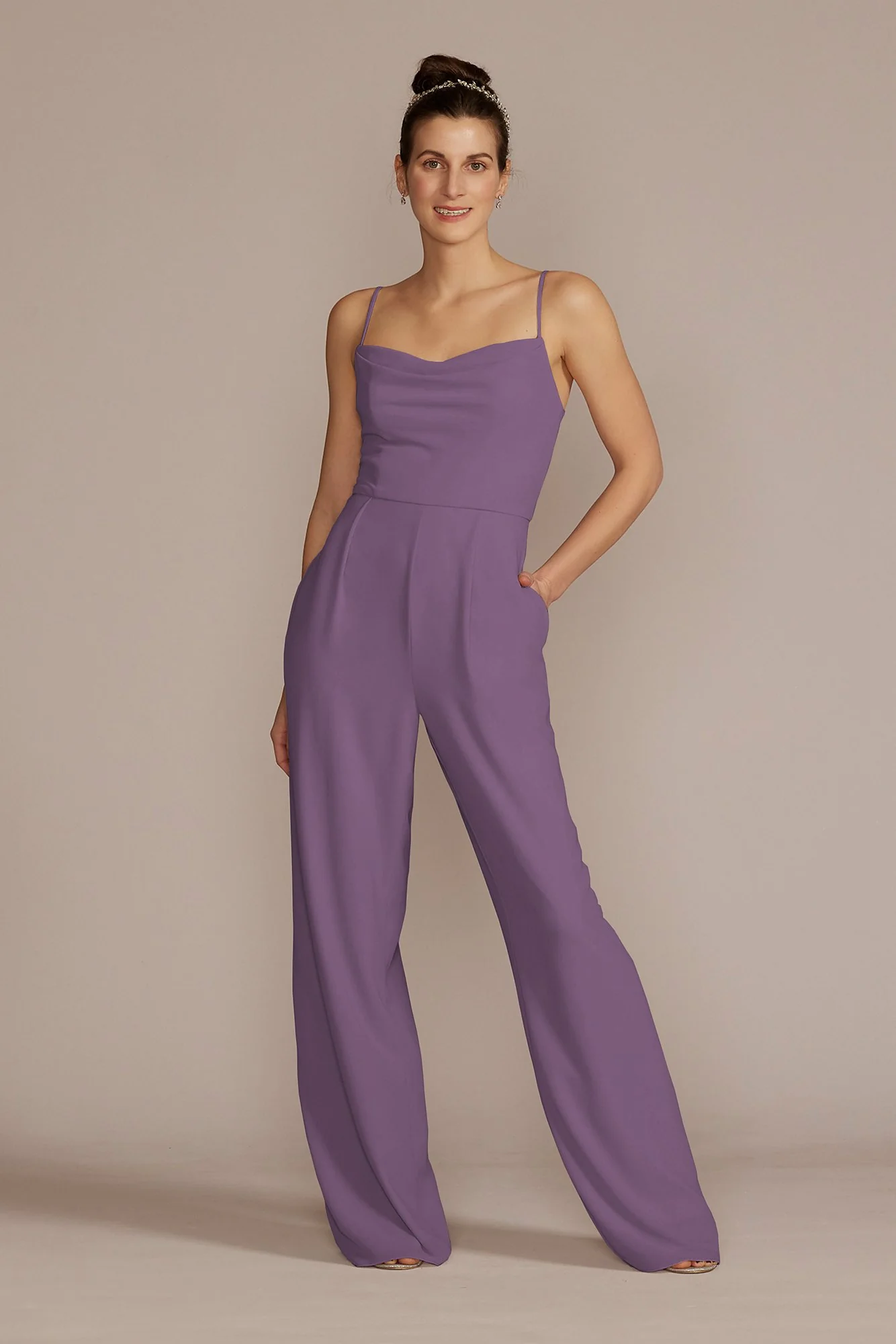 Chiffon Spaghetti Strap Jumpsuit - Image 9