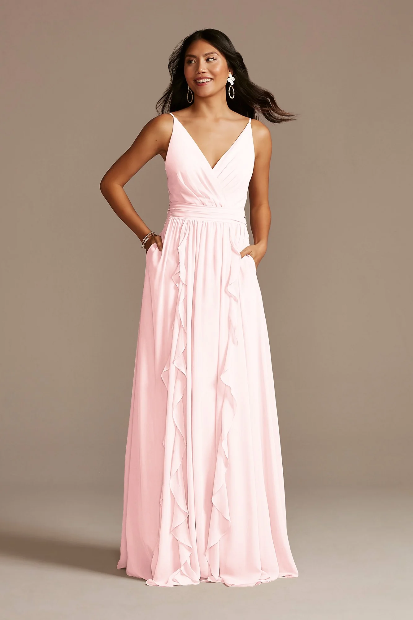 Chiffon Spaghetti Strap Ruffle Dress - Image 16