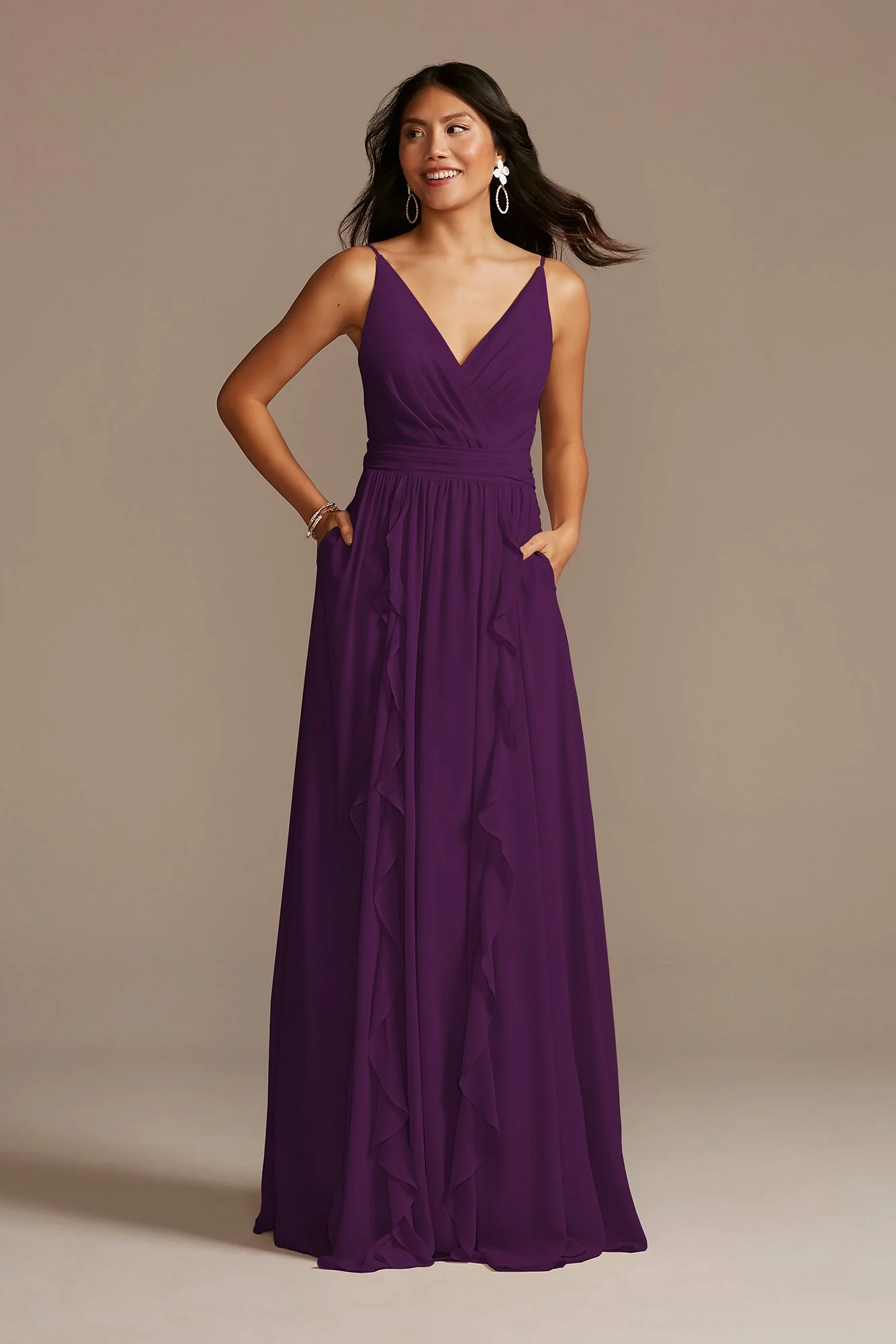 Chiffon Spaghetti Strap Ruffle Dress - Image 7