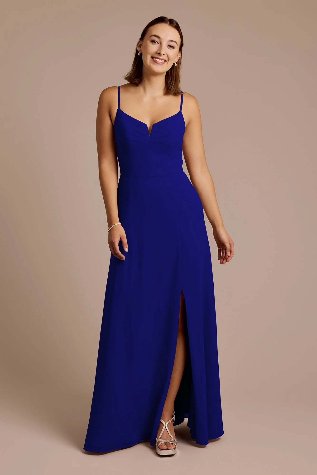 Chiffon Spaghetti Strap Sheath Dress - Image 8