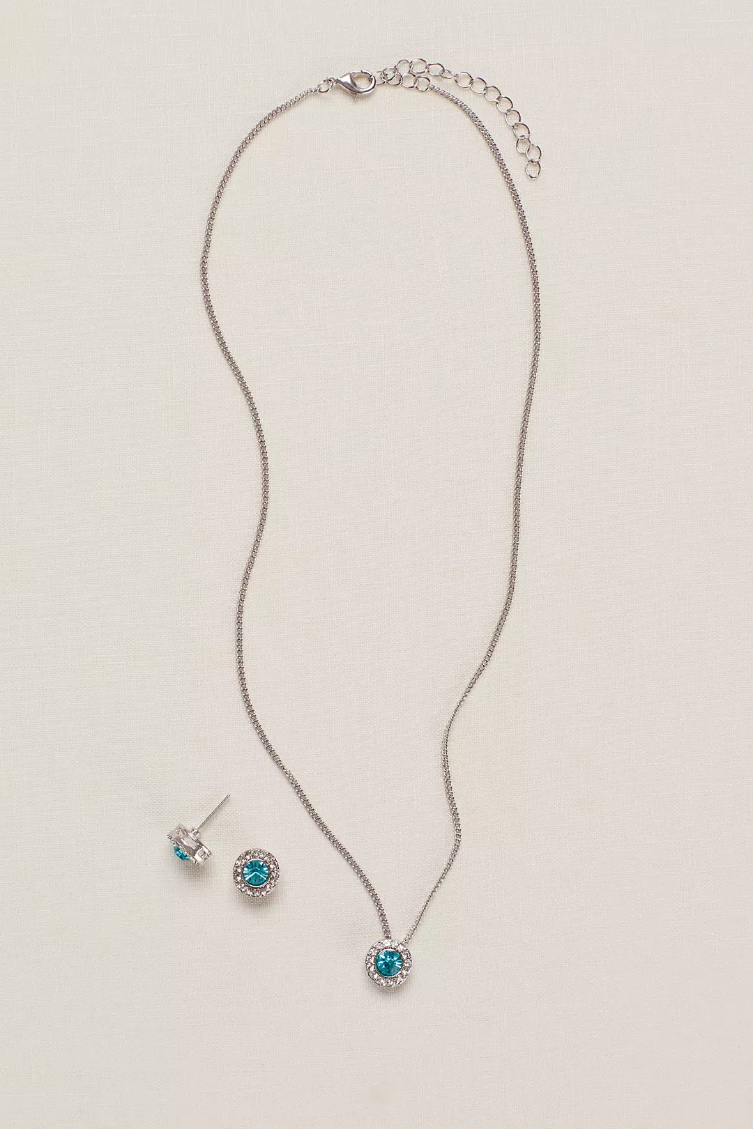 Circle Pave Necklace and Earring Set - Image 13
