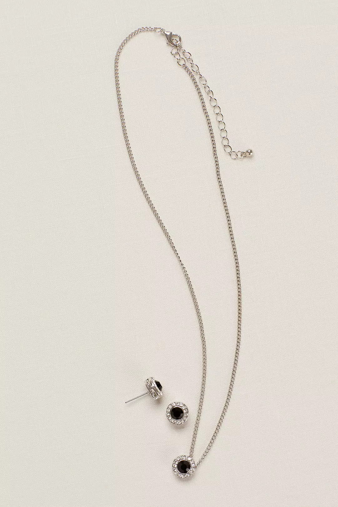 Circle Pave Necklace and Earring Set - Image 7