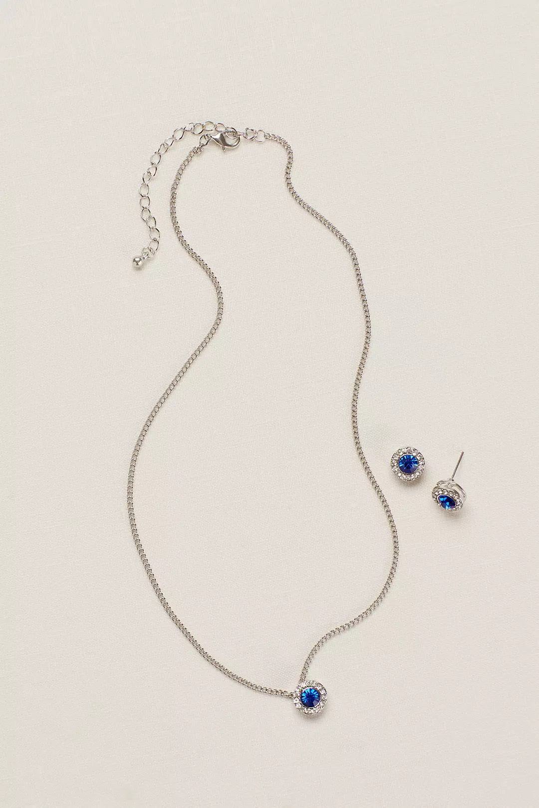 Circle Pave Necklace and Earring Set - Image 9
