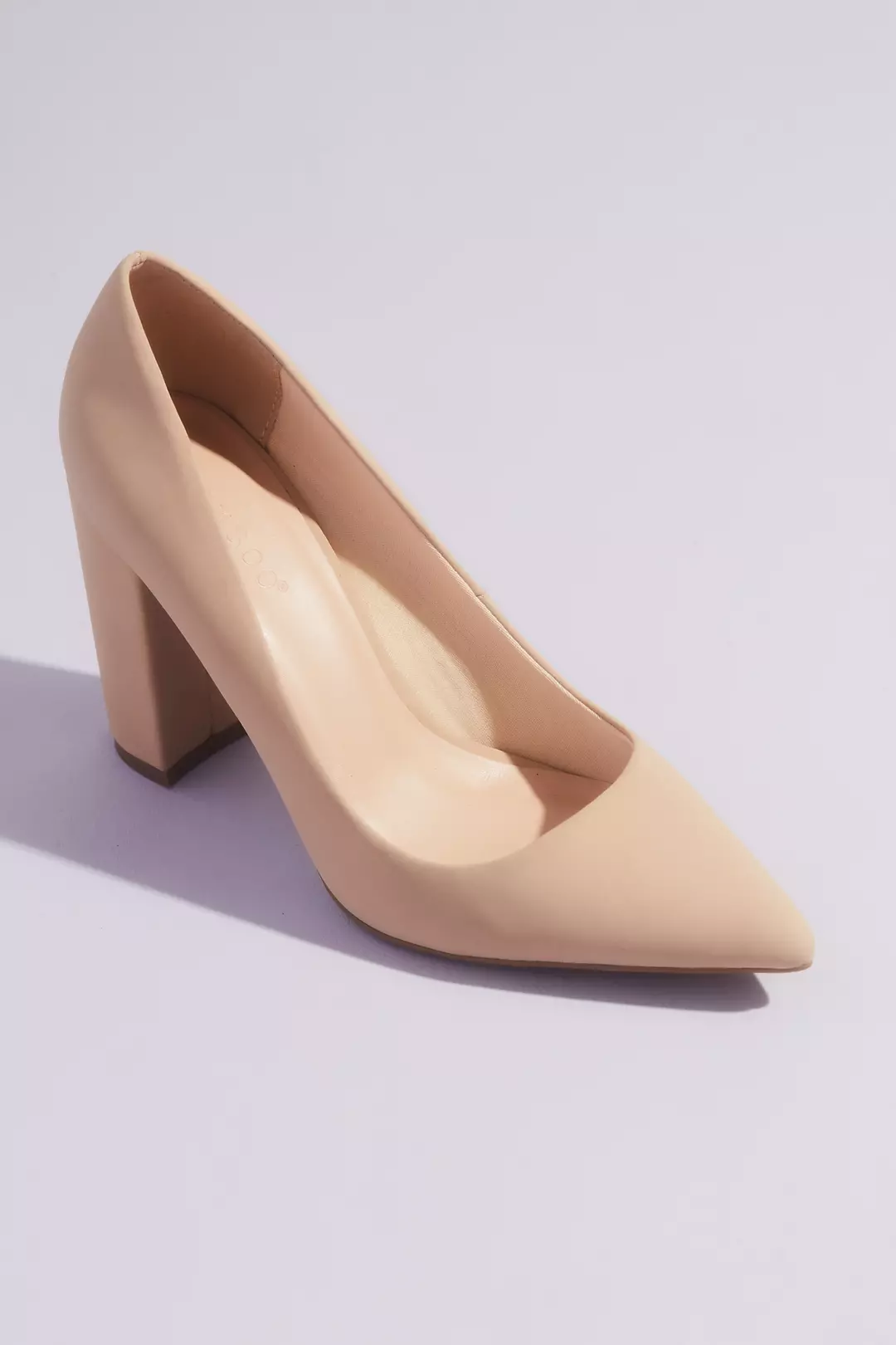 Block Heel Classic Pointed Toe Pumps - Image 4