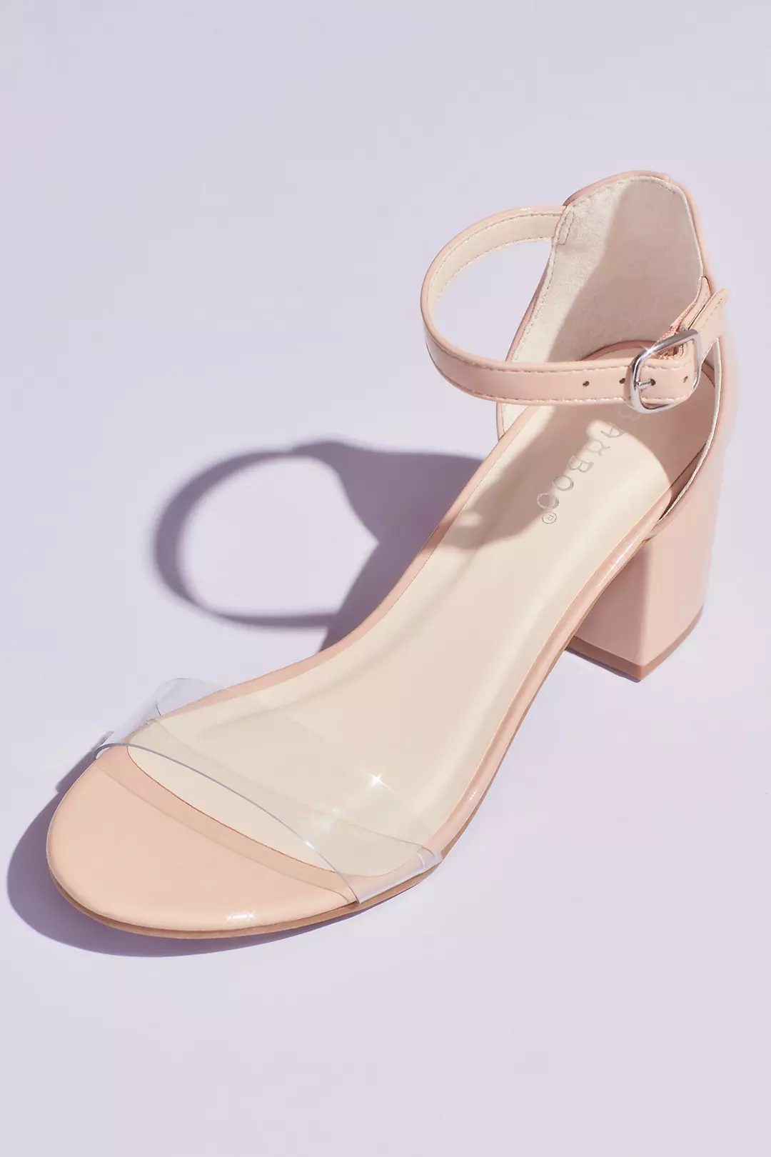 Clear Strap Patent Block Heel Sandals - Image 2