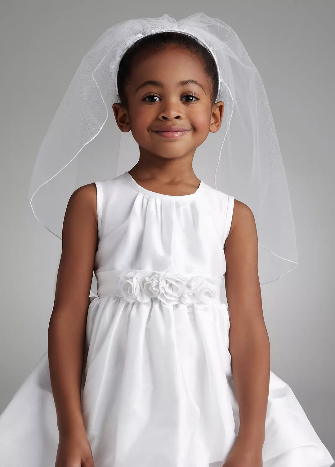 Communion Veil with Floral Motif Headband - Image 2
