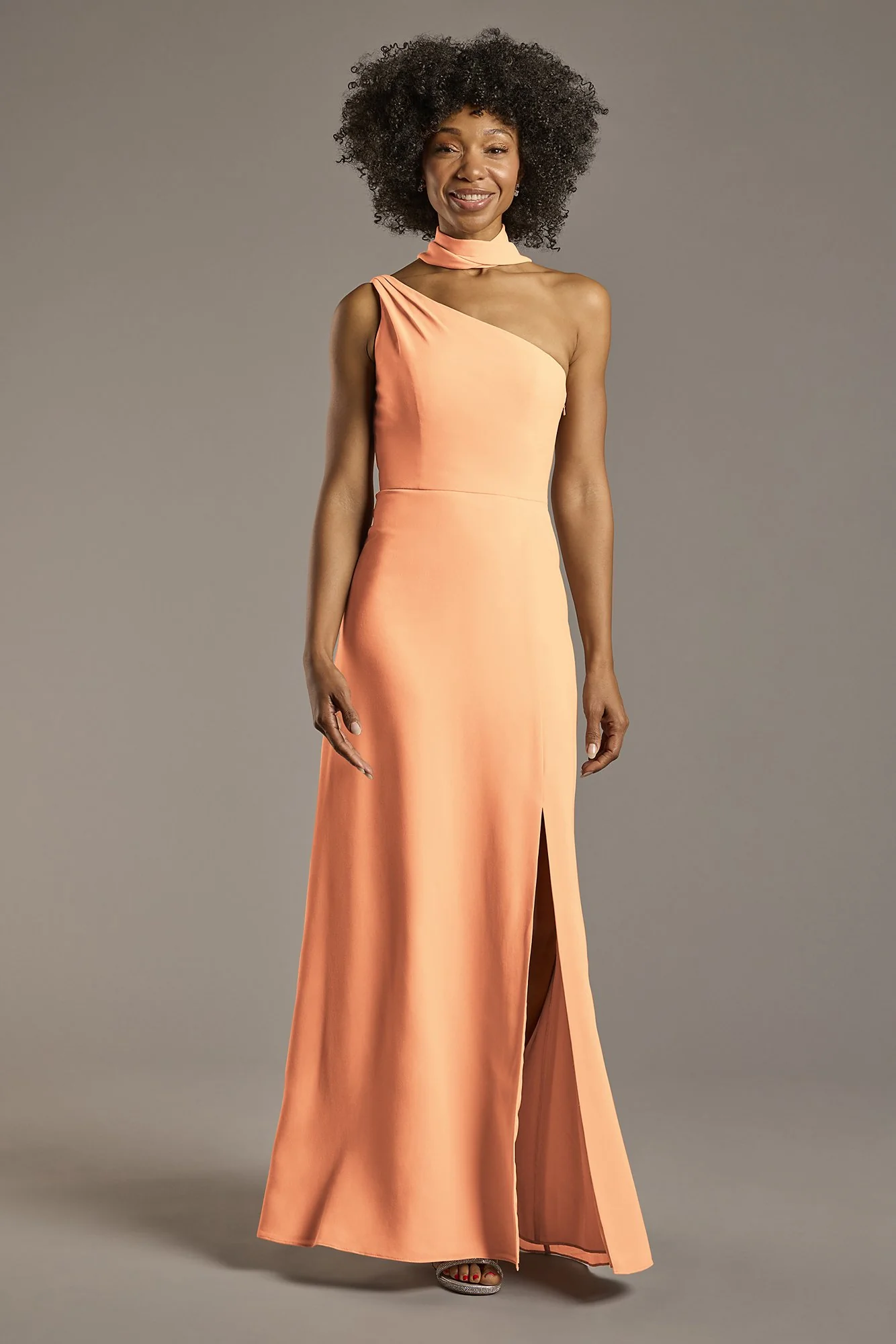 Convertible One-Shoulder Chiffon Dress - Image 20