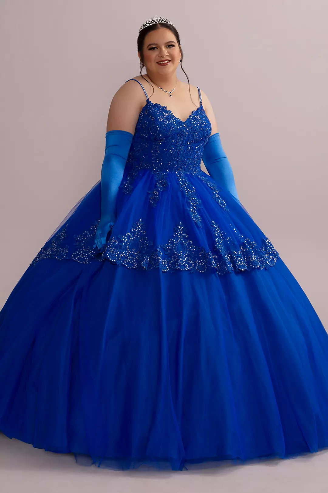 Corded Lace Quince Ball Gown with Bolero - Image 3