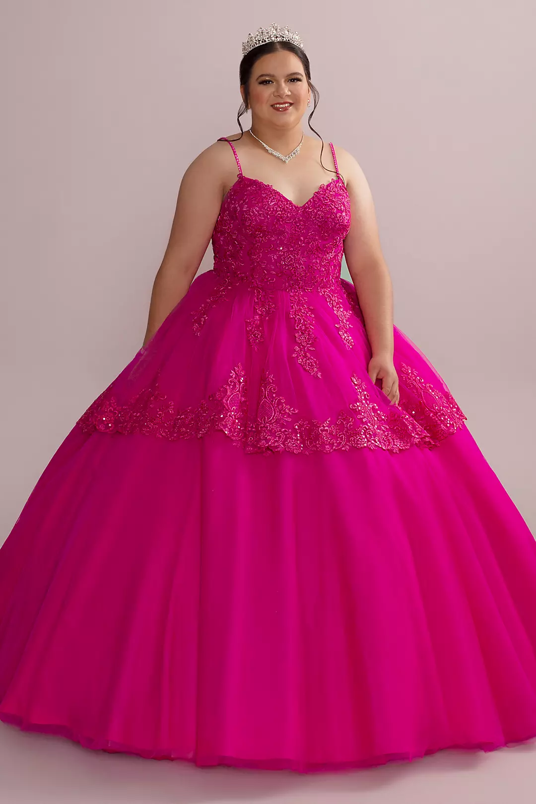 Corded Lace Quince Ball Gown with Bolero - Image 5