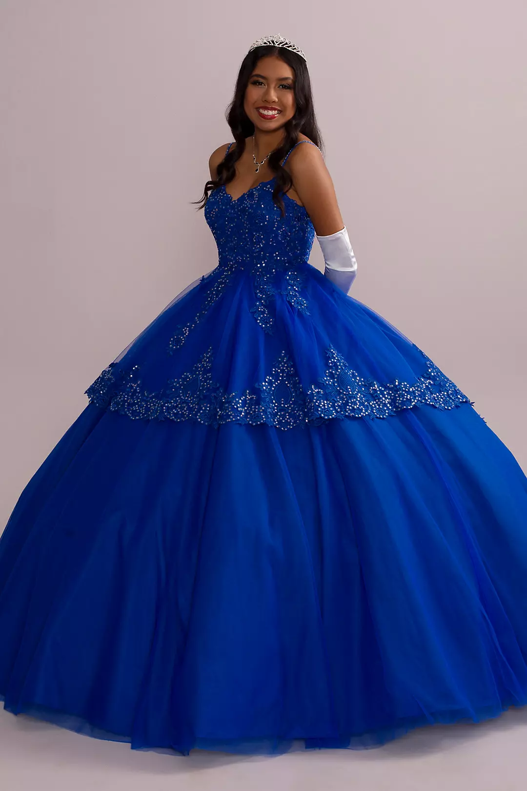 Corded Lace Quince Ball Gown with Bolero - Image 7