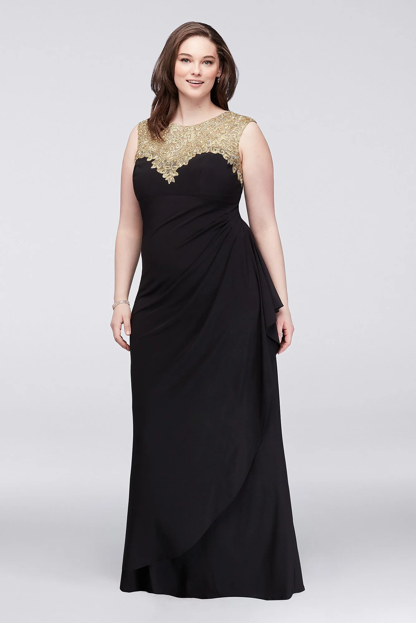 Corded Lace Sweetheart Gown with Ruching - Image 2