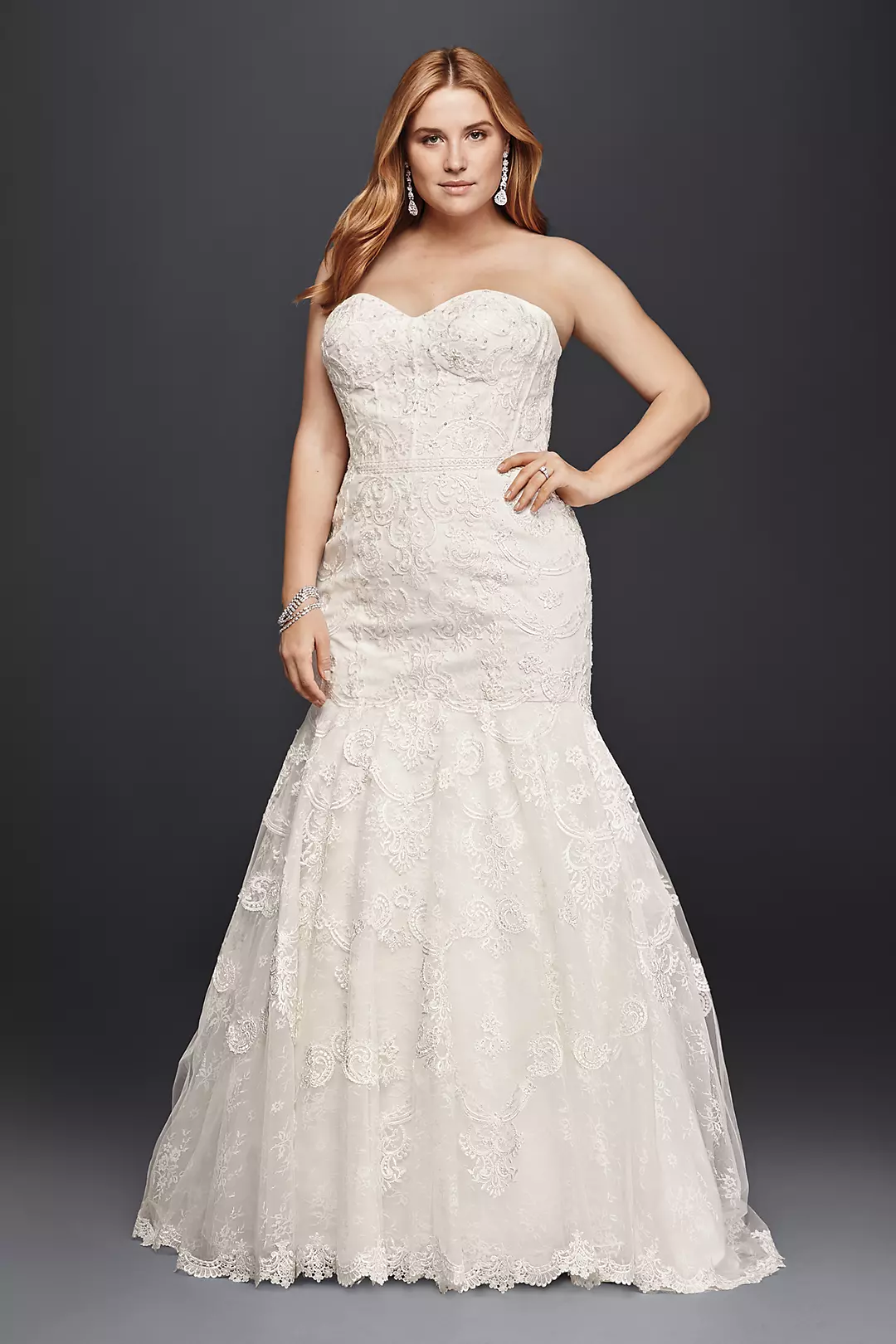 Corset Bodice Mermaid Lace Wedding Dress - Image 16