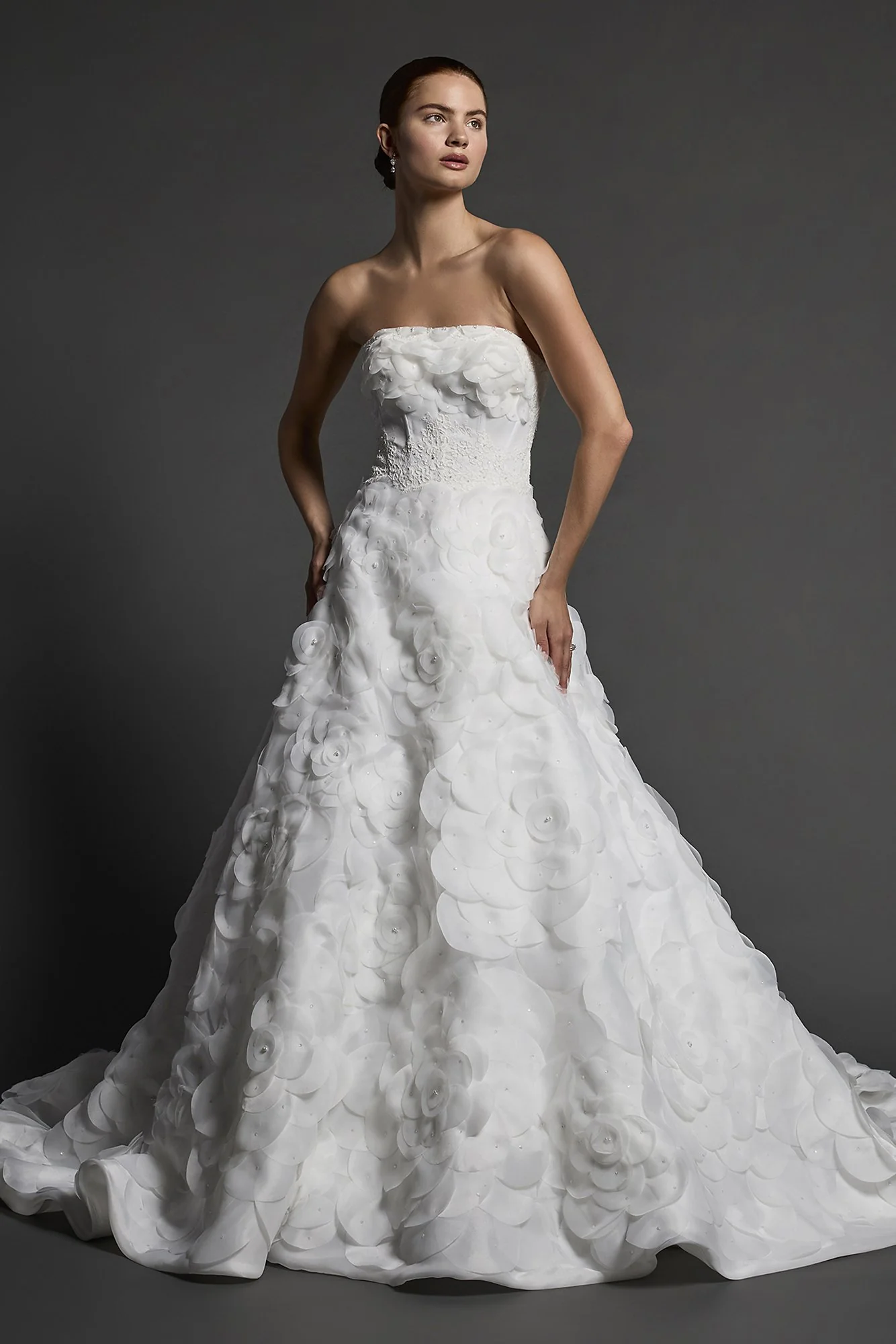 Couture Corset Organza Ball Gown Wedding Dress - Image 2