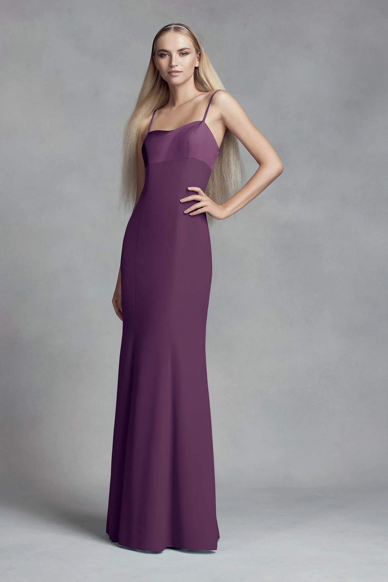 Crepe and Satin Bridesmaid Dress with Cutout Back - Image 23