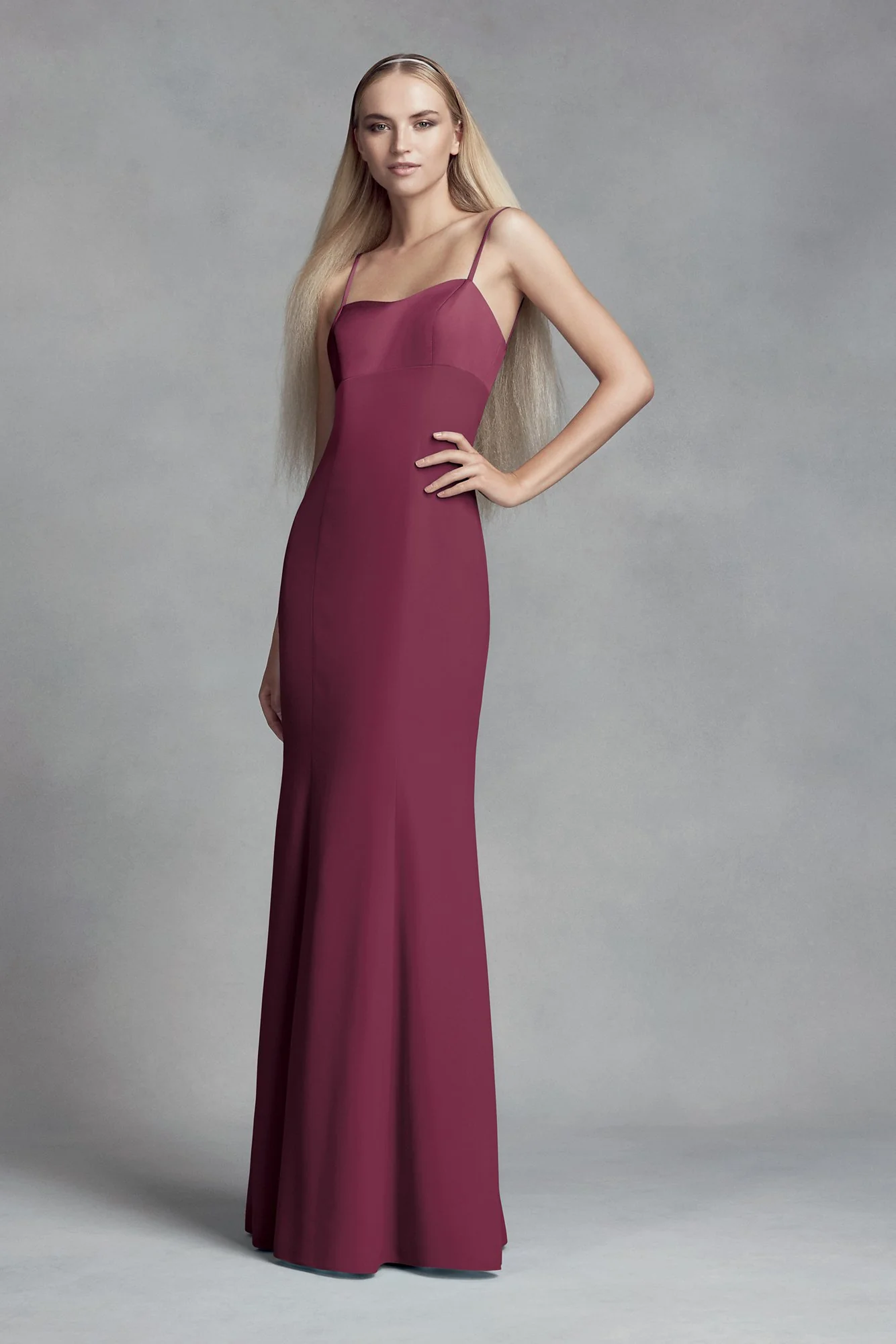 Crepe and Satin Bridesmaid Dress with Cutout Back - Image 27