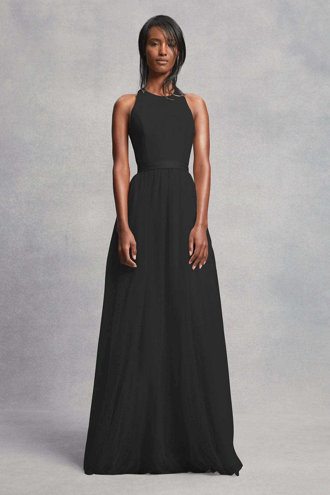 Crepe and Tulle T-Back Bridesmaid Dress - Image 16