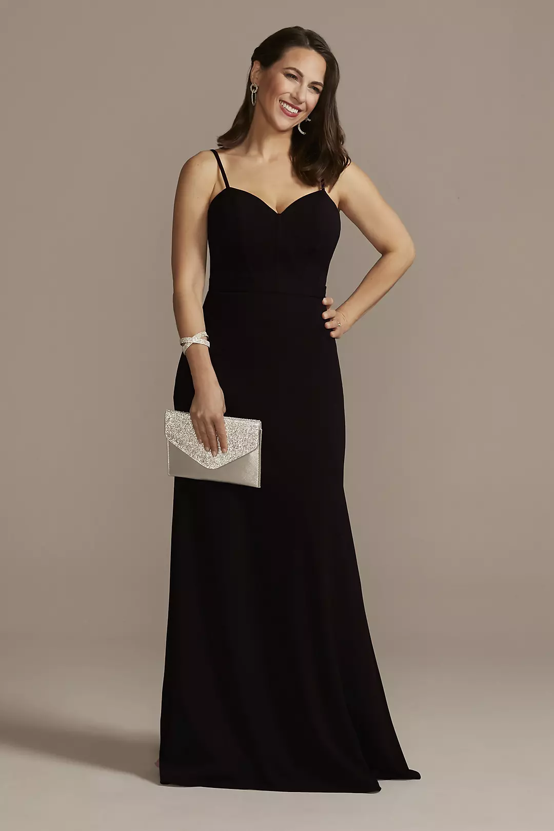 Crepe Corset Bodice Sheath Dress - Image 2