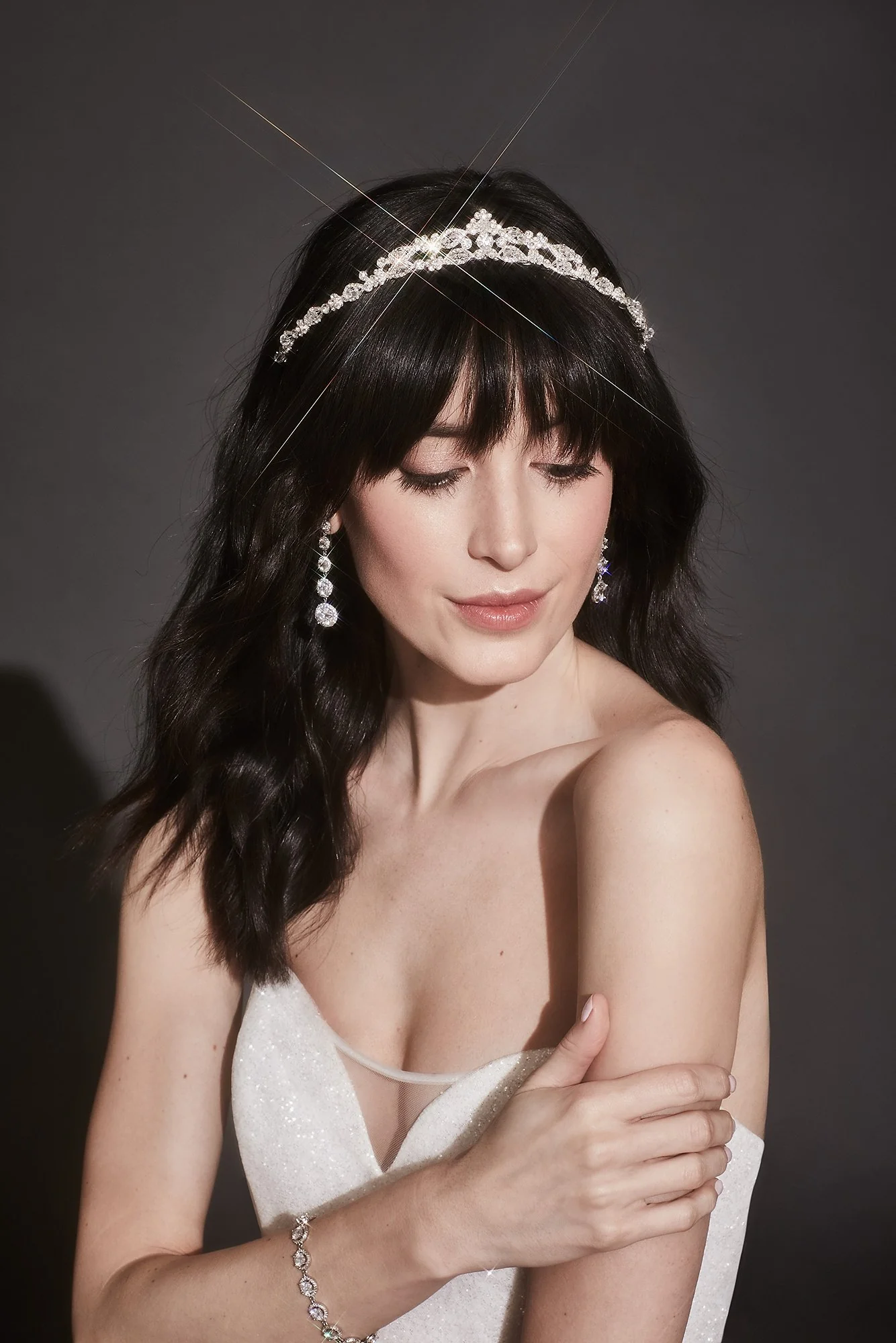 Crested Crystal Embellished Tiara - Image 2