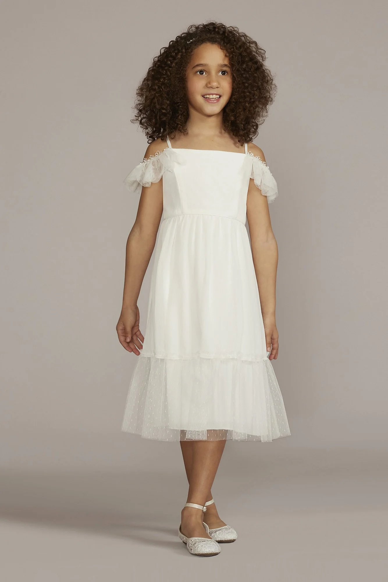 Crinkle Chiffon Boho Flower Girl Dress