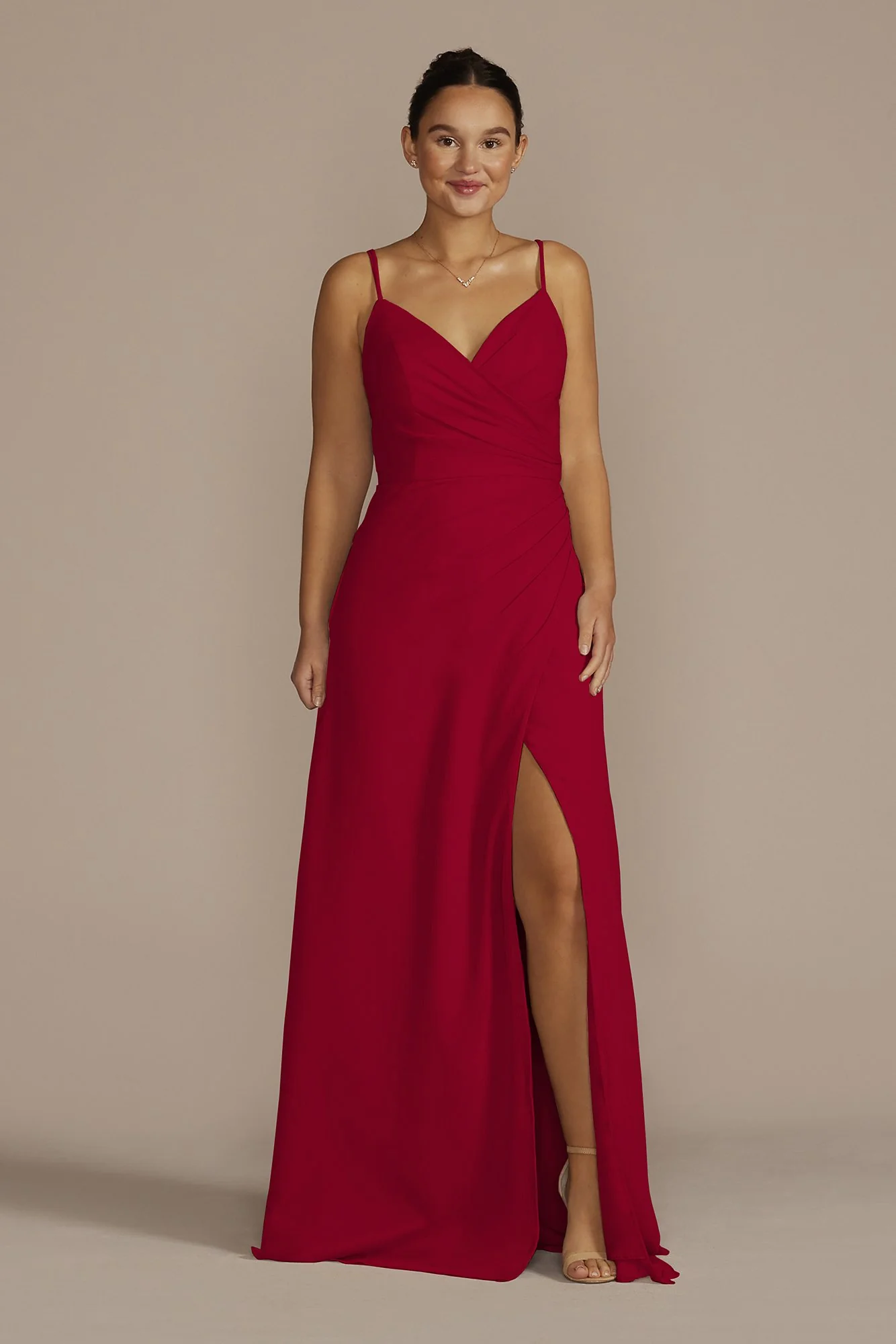 Crinkle Chiffon Spaghetti Strap Dress - Image 10