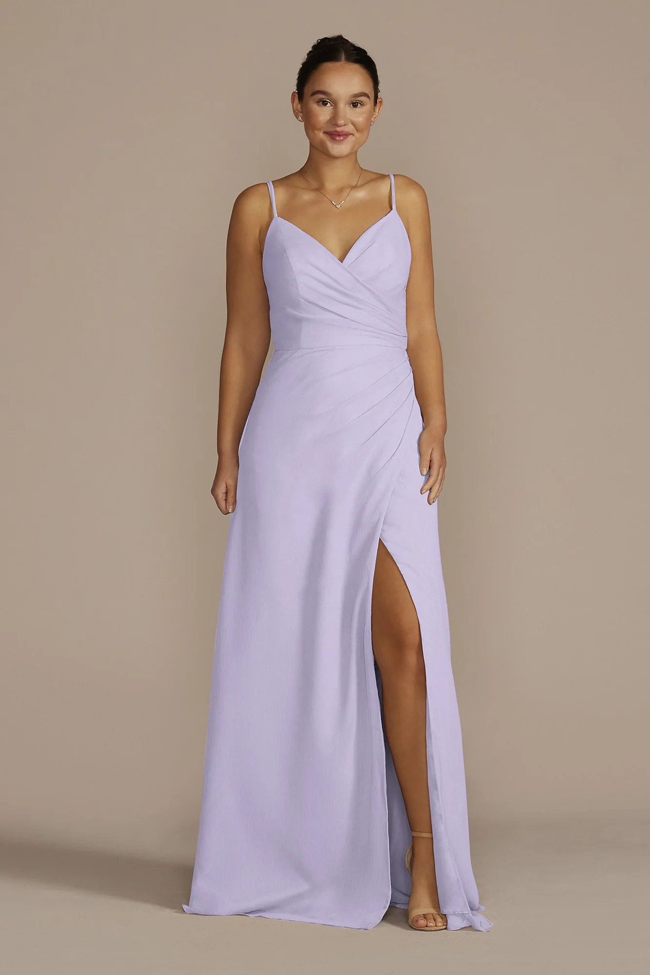 Crinkle Chiffon Spaghetti Strap Dress - Image 40