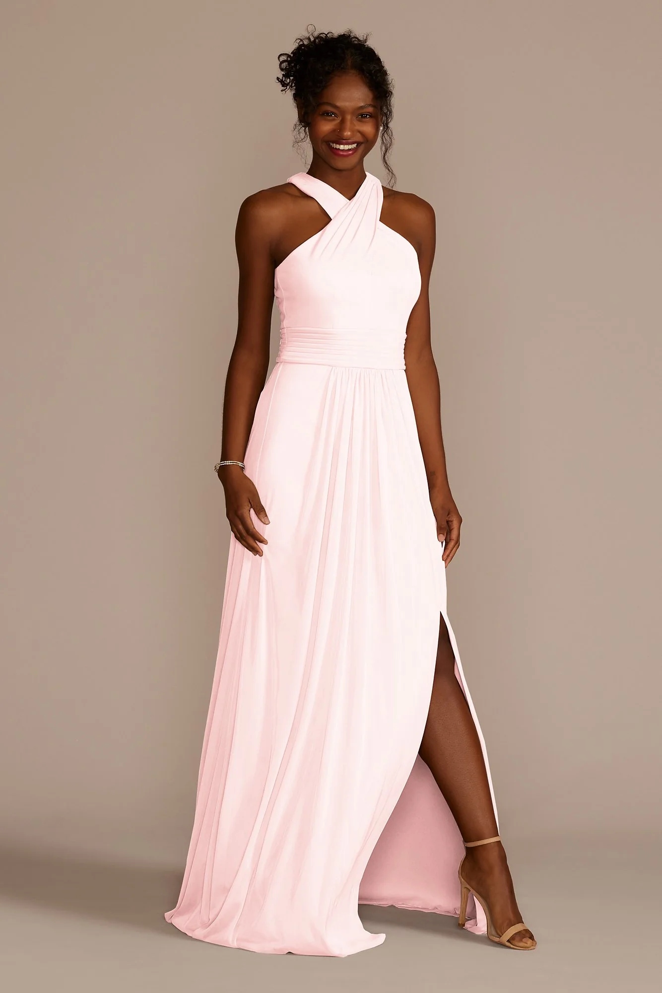 Crisscross High-Neck Mesh Dress - Image 13