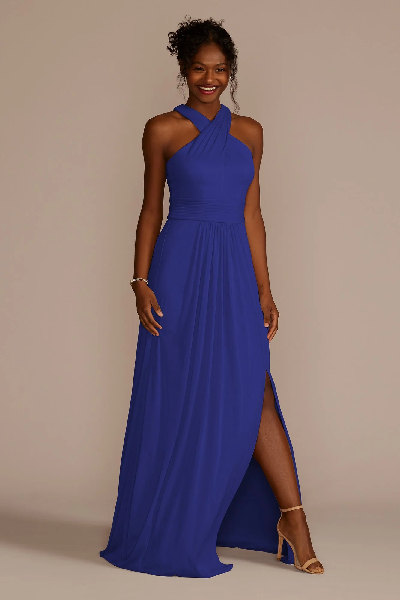 Crisscross High-Neck Mesh Dress - Image 23