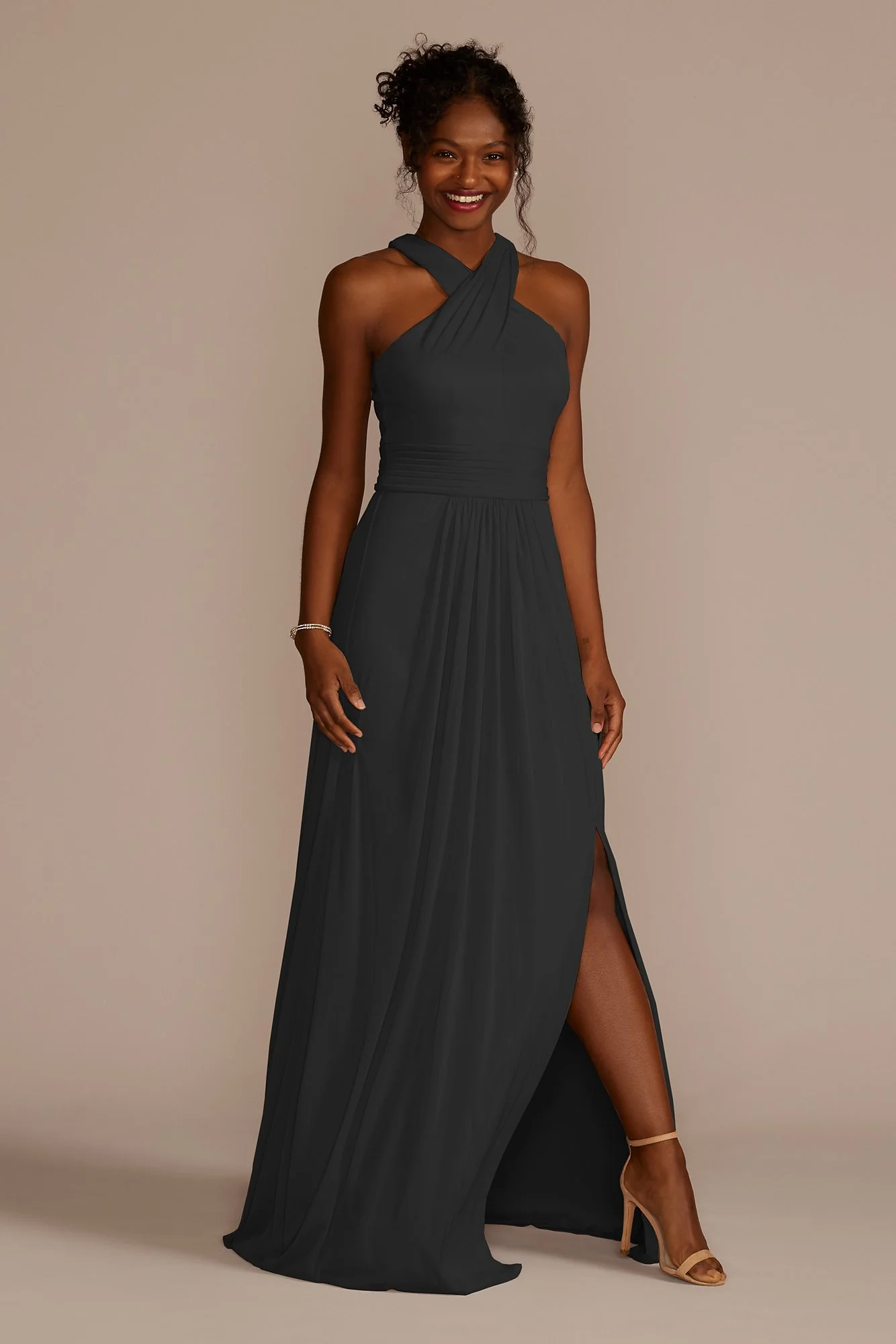 Crisscross High-Neck Mesh Dress - Image 28