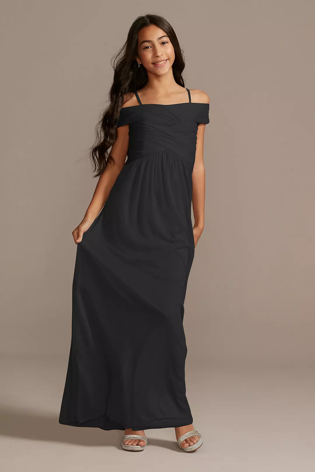 Crisscross Off-Shoulder Girls Dress - Image 22