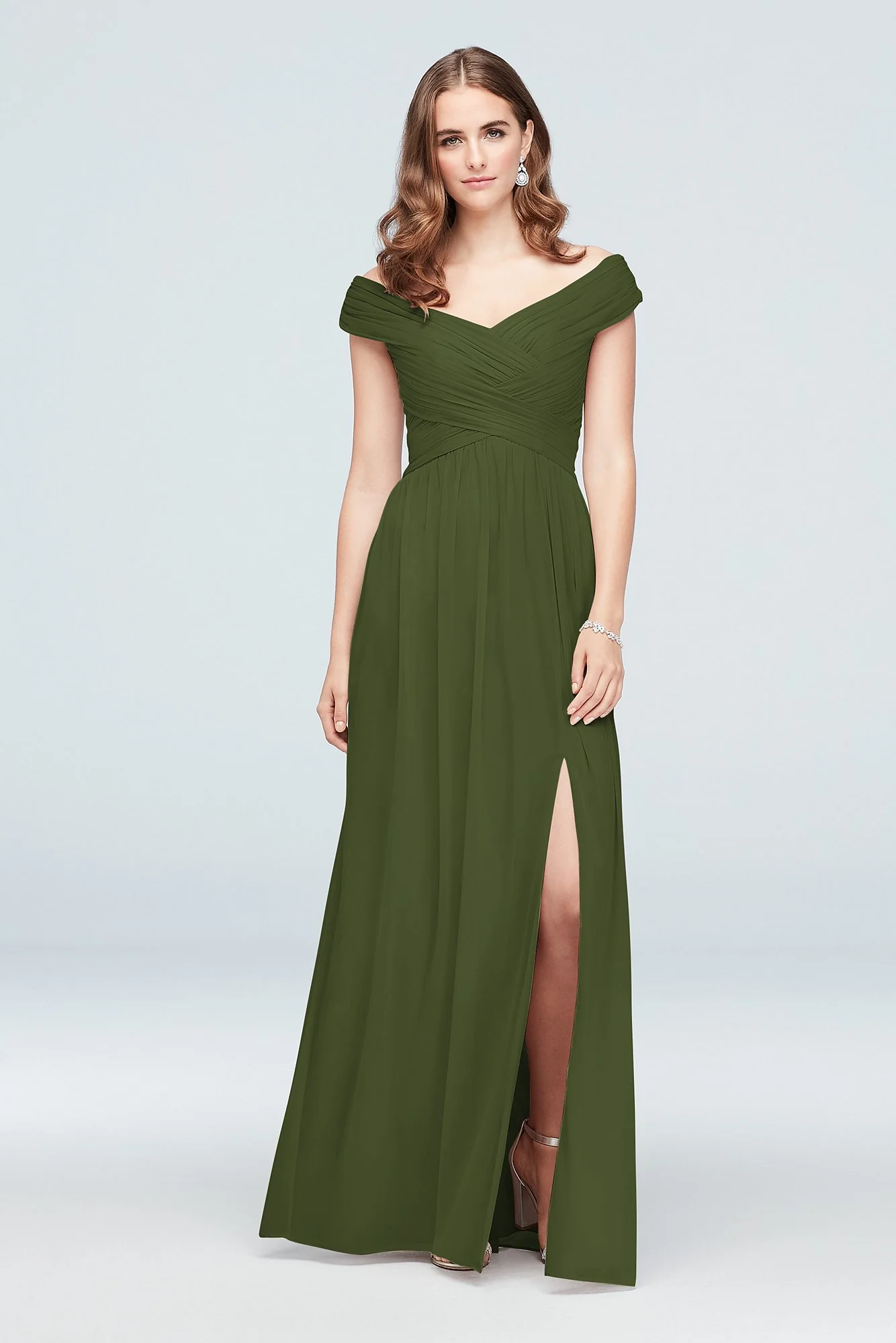 Crisscross Off-the-Shoulder Mesh Dress - Image 7