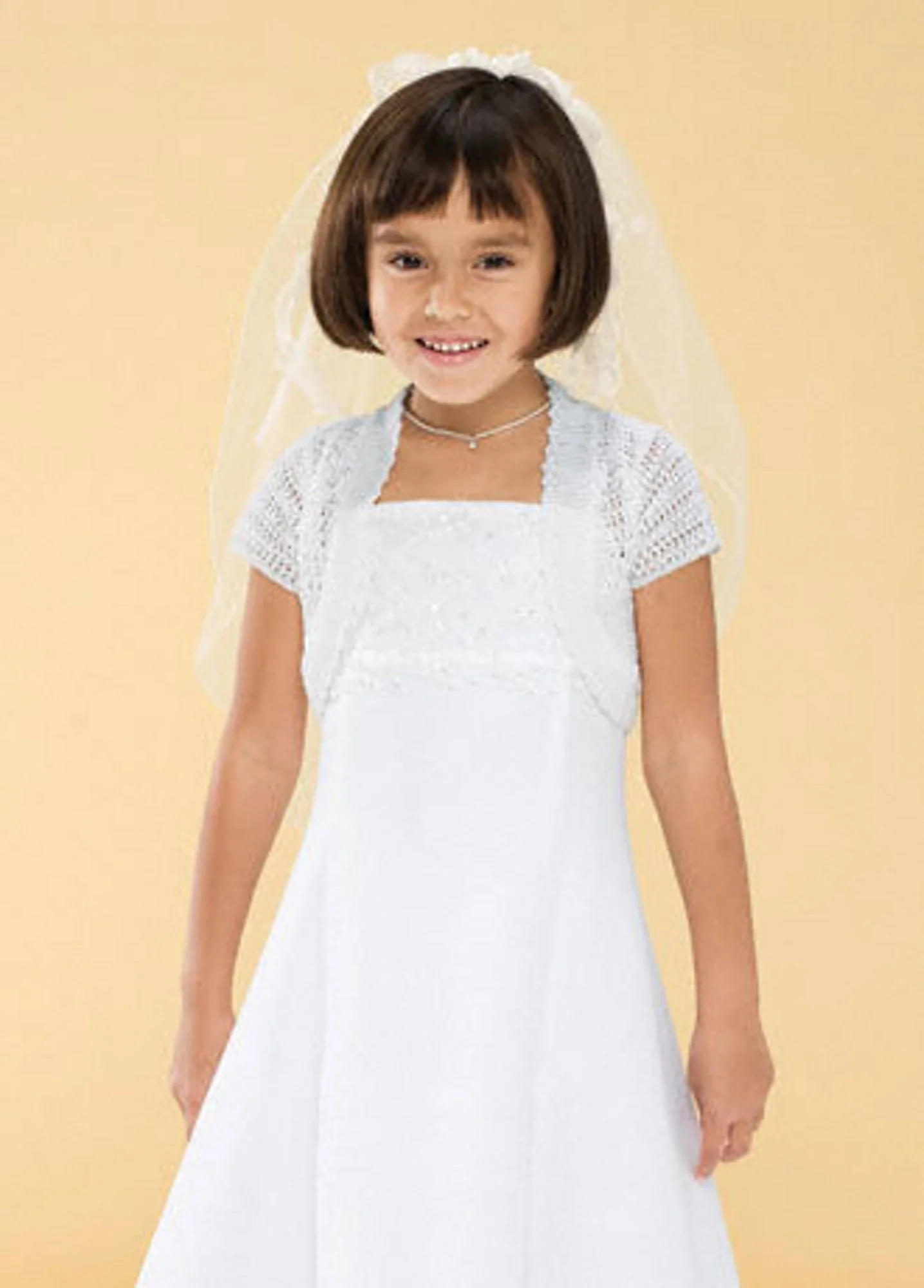 Crochet Flower Girl Sweater - Image 2