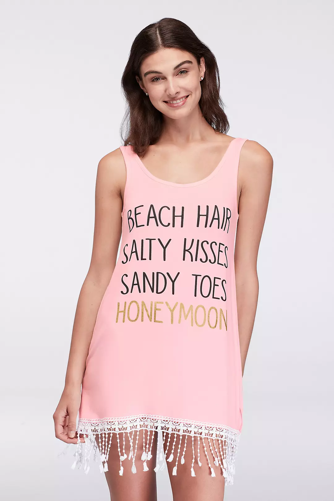 Crochet-Trimmed Honeymoon Beach Cover Up - Image 2